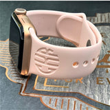 Personalized Silicone Band with Monogram for Apple Watch - Natural Engraving - hipave