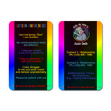 Personalized Autism Awareness Medical Card (4 Designs)