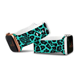Personalized Azure Blue Leopard Watch Band with Monogram for Apple Watch