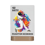 Custom LED Plaque with Baseball Photo and Jersey | Thick Clear Acrylic - hipave