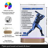 Custom LED Plaque with Baseball Life Lessons | Thick Clear Acrylic - hipave