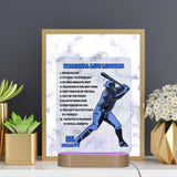 Custom LED Plaque with Baseball Life Lessons | Thick Clear Acrylic - hipave