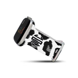 Personalized Black & White Leopard Watch Band with Monogram for Apple Watch - hipave