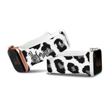 Personalized Black & White Leopard Watch Band with Name for Apple Watch