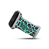 Personalized Blue & Pink Leopard Watch Band with Name for Apple Watch - hipave