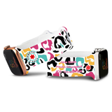Personalized Medical Alert Apple Watch Band (Abstract Boho Leopard Pattern)