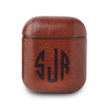 Personalized Vegan Leather Case for Airpods Charging Case with Monogram - hipave