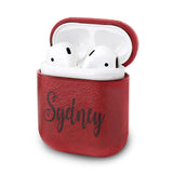 Personalized Vegan Leather case for Airpods charging case with Name - hipave