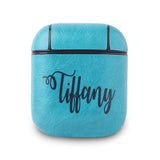 Personalized Vegan Leather case for Airpods charging case with Name - hipave