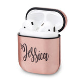 Personalized Vegan Leather case for Airpods charging case with Name - hipave