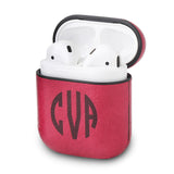 Personalized Vegan Leather Case for Airpods Charging Case with Monogram - hipave