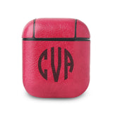 Personalized Vegan Leather Case for Airpods Charging Case with Monogram - hipave