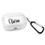 Personalized Clear Case with Name for Airpods Pro Charging Case - hipave