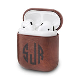 Personalized Vegan Leather Case for Airpods Charging Case with Monogram - hipave