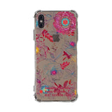 Custom Medical Alert iPhone Case (Maroon Floral Lineart Pattern) - hipave