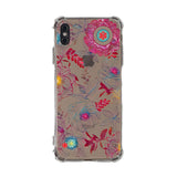 Custom Medical Alert iPhone Case (Maroon Floral Lineart Pattern) - hipave