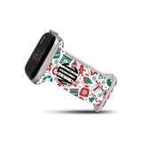 Personalized Holiday Watch Band with Monogram for Apple Watch (H1 Pattern) - hipave