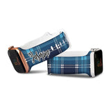 Personalized Holiday Plaid Watch Band with Name for Apple Watch (H16 Pattern) - hipave
