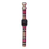 Personalized Holiday Plaid Watch Band with Name for Apple Watch (H17 Pattern) - hipave