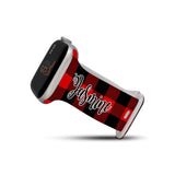 Personalized Holiday Buffalo Plaid Watch Band with Name for Apple Watch (H18 Pattern) - hipave