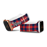 Personalized Holiday Plaid Watch Band with Name for Apple Watch (H19 Pattern) - hipave