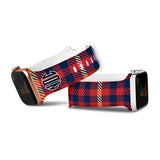 Personalized Holiday Plaid Watch Band with Monogram for Apple Watch (H19 Pattern)