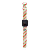 Personalized Holiday Candy Can Watch Band with Monogram for Apple Watch (H4 Pattern) - hipave