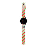 Personalized Holiday 20mm Watch Band with Monogram for Samsung, Garmin and Others (H4 Pattern) - hipave