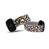 Personalized Rainbow Leopard Watch Band with Monogram for Fitbit Versa 3 & Fitbit Sense