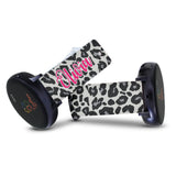 Personalized Tan Leopard 20mm Watch Band with Name for Samsung, Garmin and Others