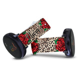 Personalized Leopard + Roses 20mm Watch Band with Name for Samsung, Garmin and Others
