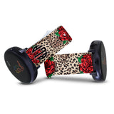 Personalized Leopard + Roses 20mm Watch Band with Monogram for Samsung, Garmin and Others