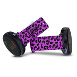 Personalized Purple Leopard 20mm Watch Band with Name for Samsung, Garmin and Others