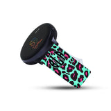 Personalized Blue & Pink Leopard 20mm Watch Band with Monogram for Samsung, Garmin and Others - hipave