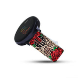 Personalized Leopard + Roses 20mm Watch Band with Monogram for Samsung, Garmin and Others - hipave