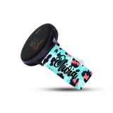 Personalized Peach & Blue Leopard 20mm Watch Band with Name for Samsung, Garmin and Others - hipave