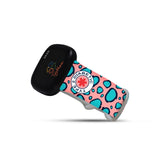 Personalized Medical Alert Watch Band for Fitbit Versa 3 & Fitbit Sense (Turquoise Leopard) - hipave