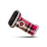 Personalized Medical Alert Apple Watch Band (Beige Plaid Pattern) - hipave