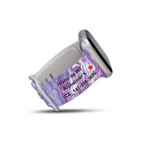 Personalized Medical Alert Apple Watch Band (Purple Marble Pattern) - hipave