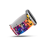 Personalized Tie Dye Leopard Watch Band with Name for Apple Watch - hipave