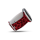 Personalized Red Leopard Watch Band with Name for Apple Watch - hipave