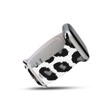 Personalized Black & White Leopard Watch Band with Name for Apple Watch - hipave