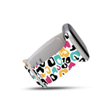 Personalized Boho Abstract Leopard Watch Band with Monogram for Apple Watch - hipave