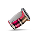 Personalized Holiday Plaid Watch Band with Name for Apple Watch (H17 Pattern) - hipave