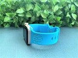 Personalized Silicone Band with Monogram for Apple Watch - Natural Engraving - hipave