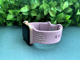 Personalized Silicone Band with Monogram for Apple Watch - Natural Engraving - hipave