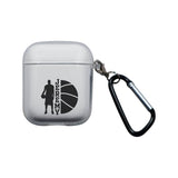 Personalized Basketball Silhouette Clear Case for Airpods 1 and 2 Charging Case - hipave