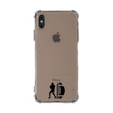 Custom Football Silhouette iPhone Case in Clear
