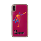 Custom Soccer Splash iPhone Case in Pink Moving Quicksand