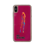 Custom Basketball Splash iPhone Case in Pink Moving Quicksand - hipave